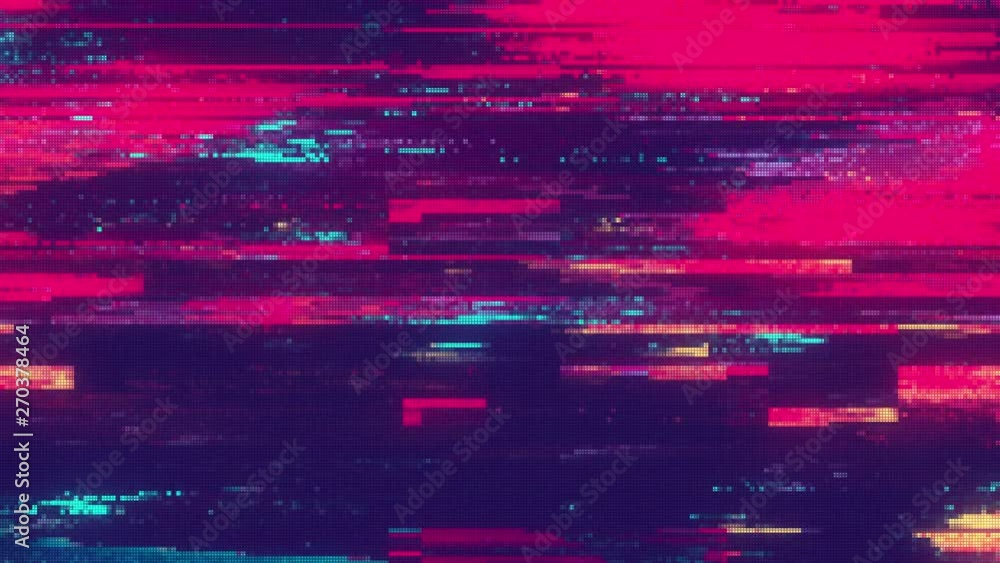 Unique Design Abstract Digital Animation Pixel Noise Glitch Error Video Damage