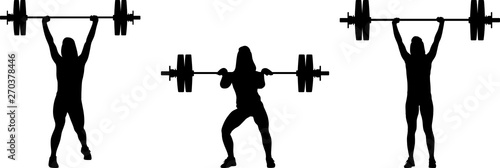 set of girl weight lifting