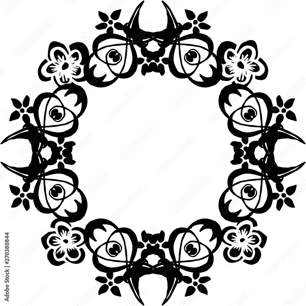Vector illustration beautiful flower frame with ornate poster Vector illustration beautiful flower frame with ornate poster