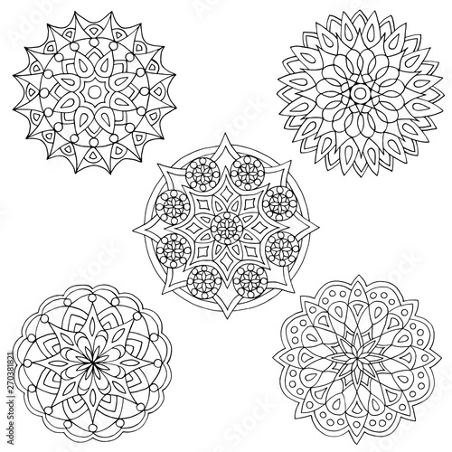 Abstract pattern for coloring books
