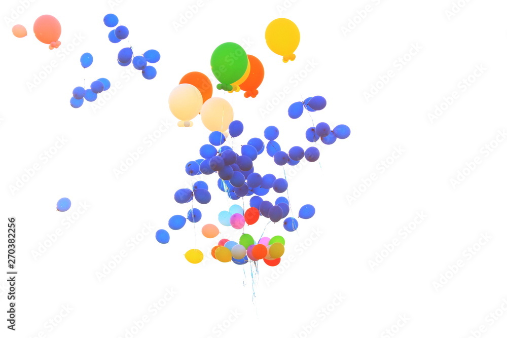 Colorful balloons in the air