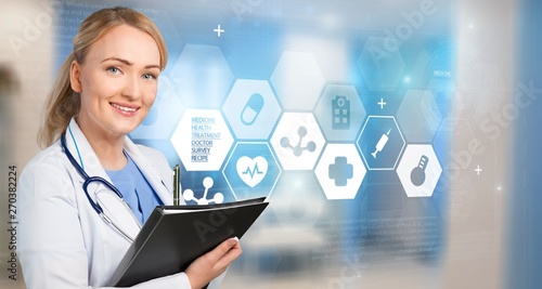 Digital future healthcare innovation abstract background banner