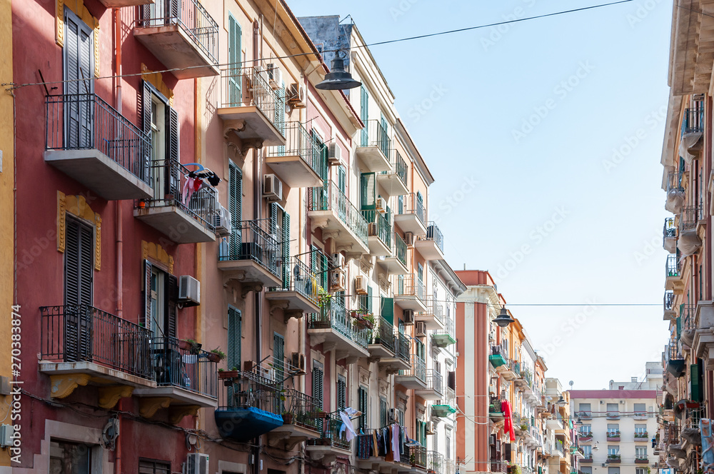 Typical italian street in Bari