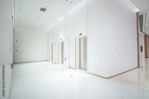 Modern building indoor environment design business center indoor elevator background material