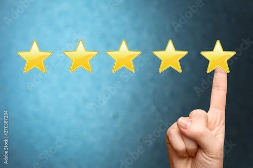 Customer client rate service star best business