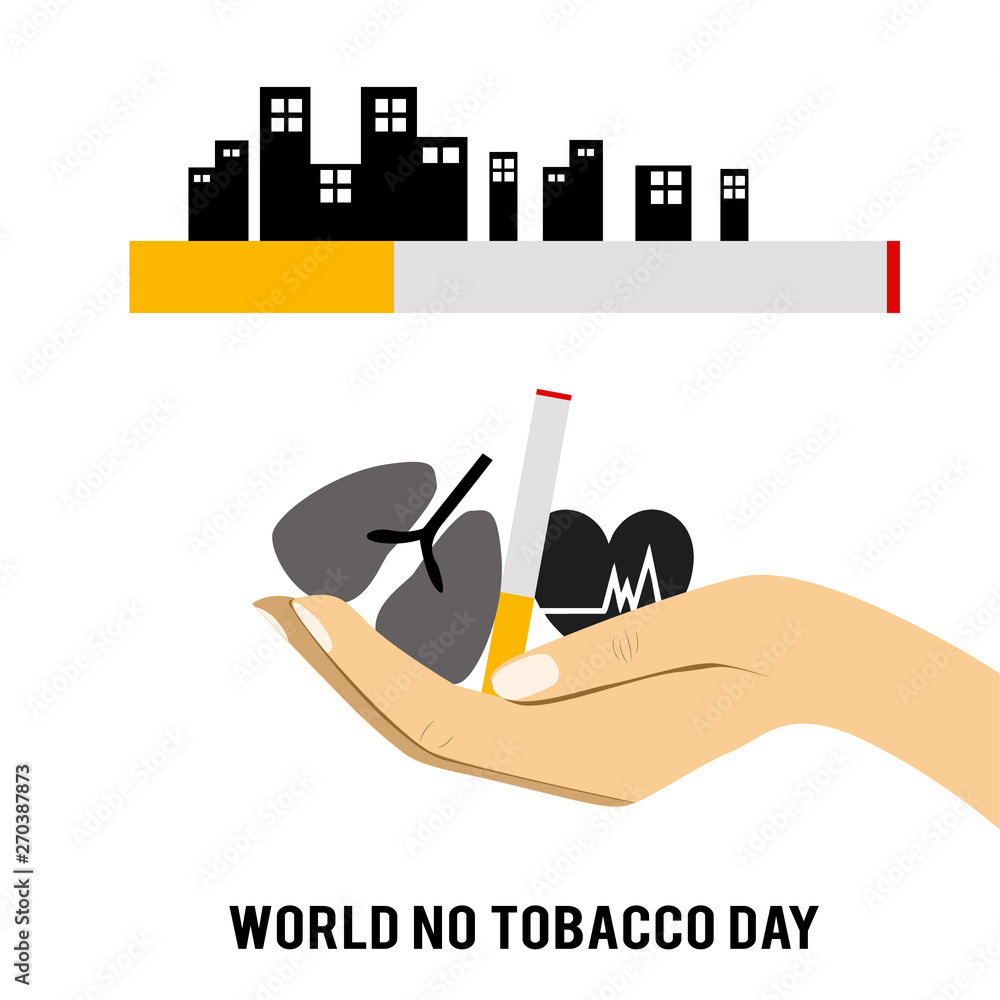 Naklejka premium World No Tobacco Day Celebration Vector Template Design Illustration