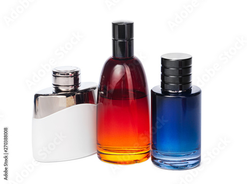 Perfume Bottles isolated against a white background