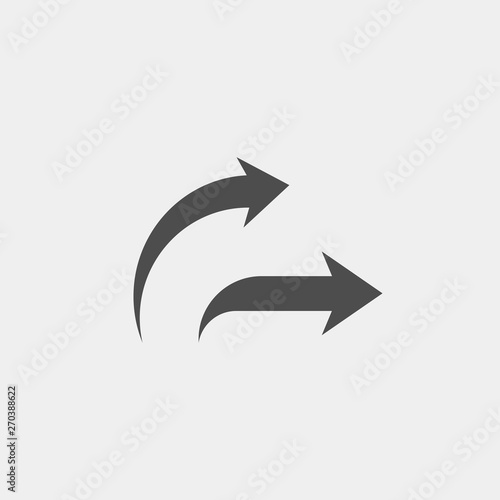 Free Download Arrow flat vector icon. Direction flat vector icon - GFXLoad
