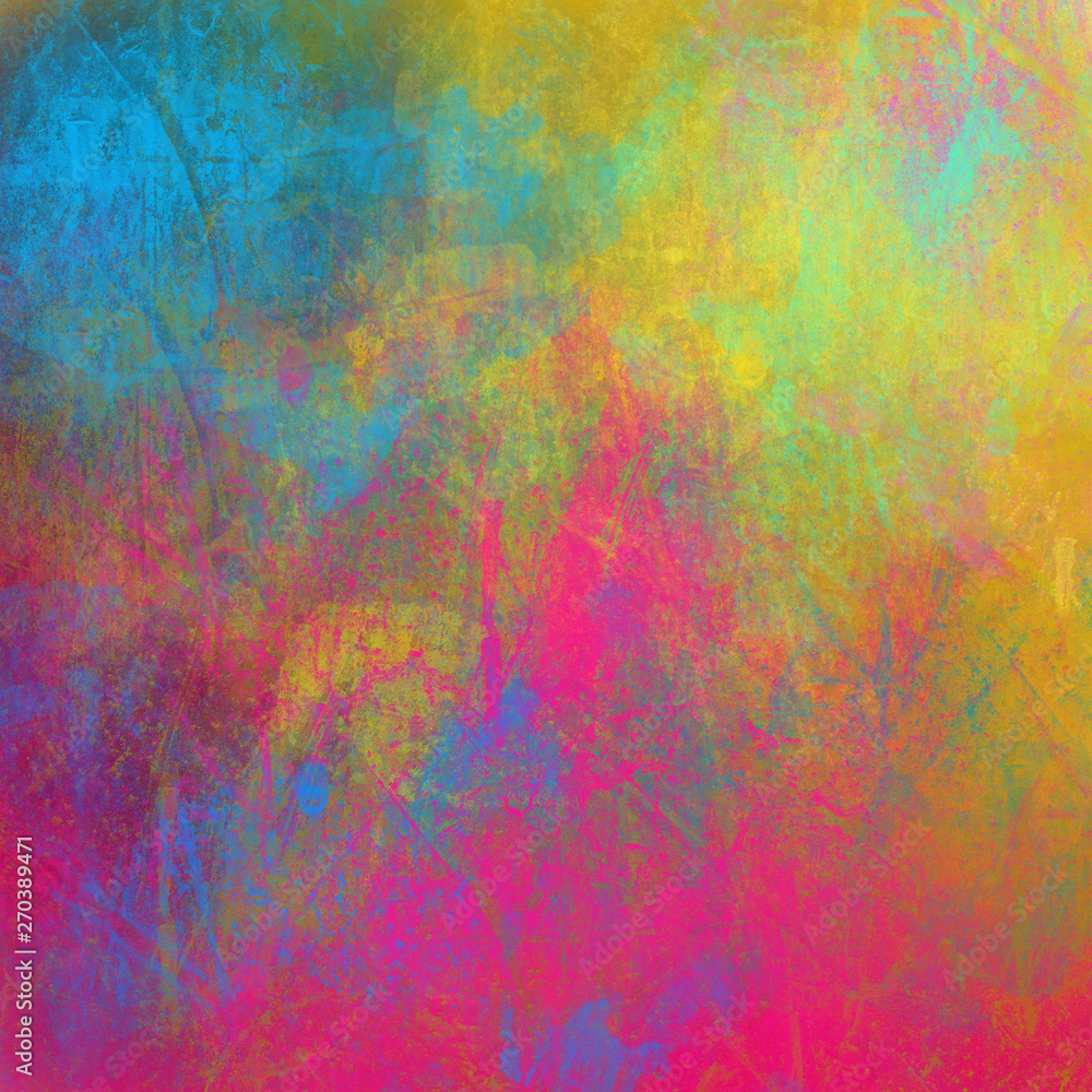 Bright, colorful backgraund. Colorful abstract painting - Illyustratsiya