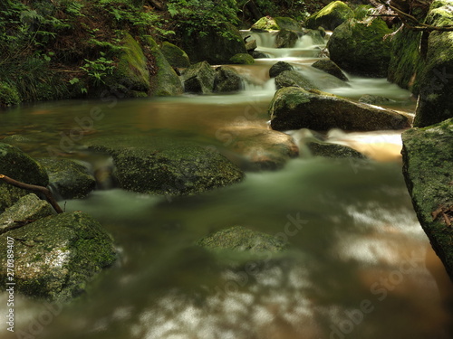 東濃の名瀑「寿老の滝」の美しい清流２