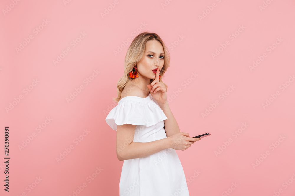 Portrait of a beautiful blonde woman