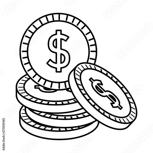 coins cash money dollars icon