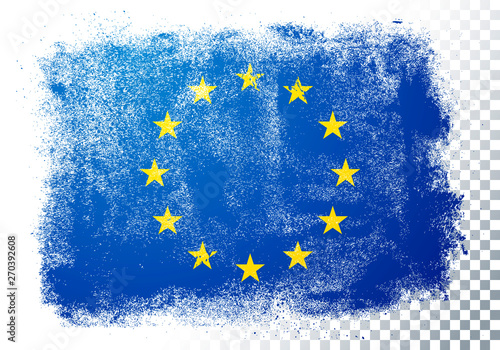 Vector Illustration vintage grunge texture flag of europe