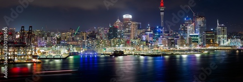 Auckland city skyline at night High resolution