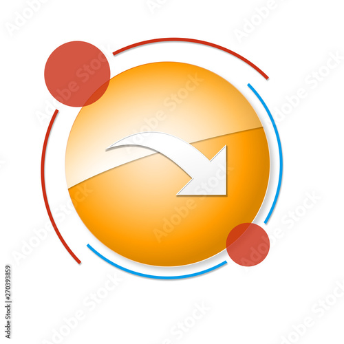 okrągły baner z ikoną