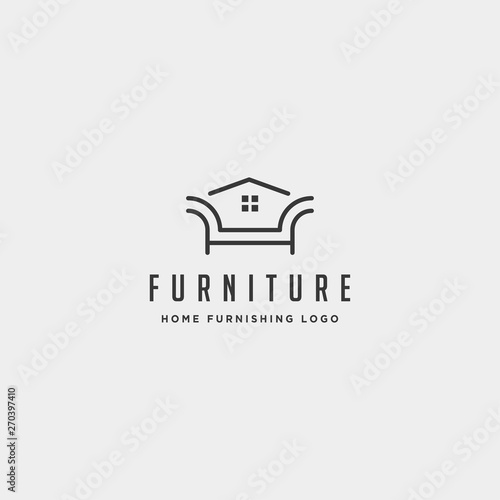 furniture logo design vector icon illustration icon isolated