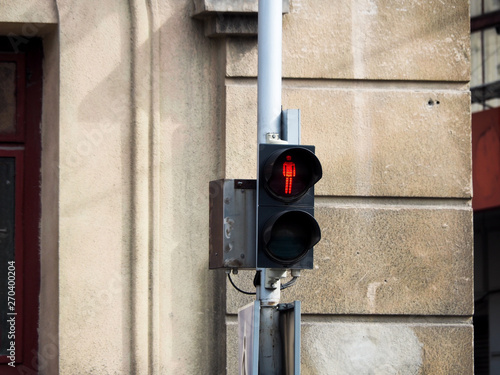 Red light traffic light for pedestrians