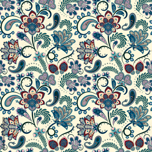 Seamless vector paisley pattern