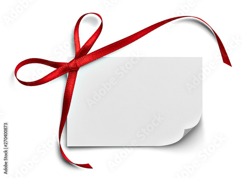 ribbon bow card note chirstmas celebration greeting