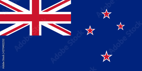 Flag of New Zealand vector illustration
