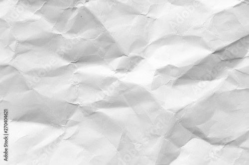 Fototapeta Naklejka Na Ścianę i Meble -  Crumpled white paper texture background