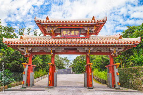 Konstfotografi Shureimon gate of the Shuri castle in okianawa
