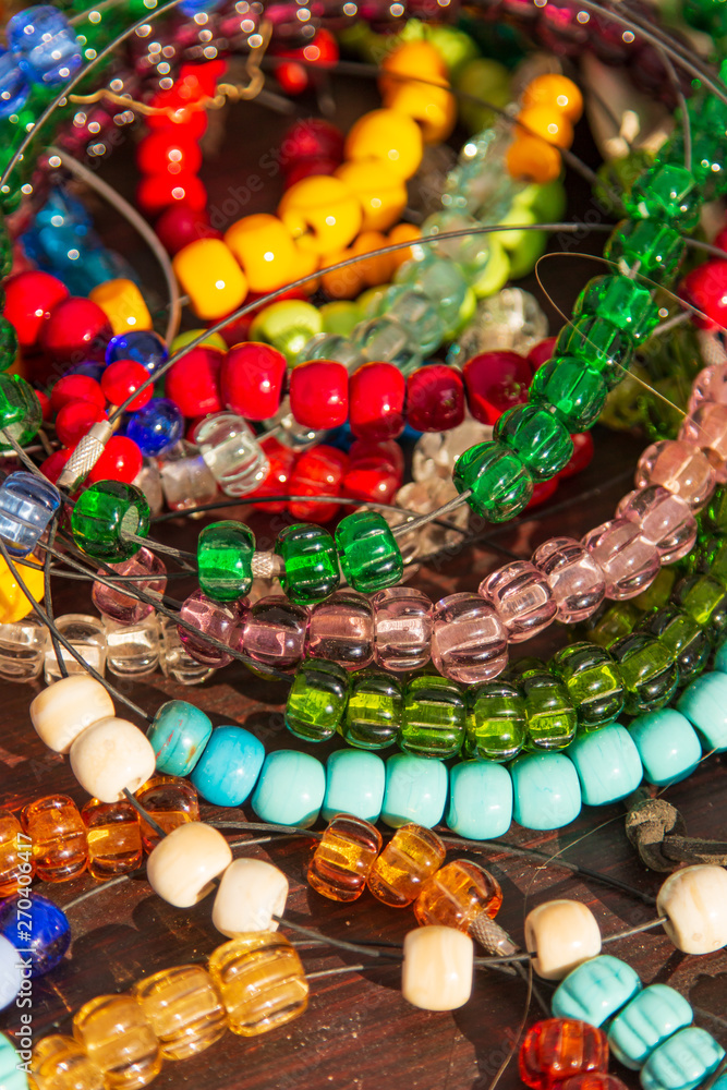 Obraz premium colorful beads as background