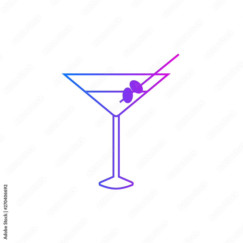 Martini vector icon on white background Martini vector icon on white background