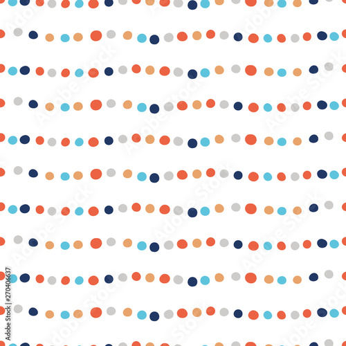 Seamless pattern with hand drawn dots. Childish texture for fabric, textile, apparel. Vector background 