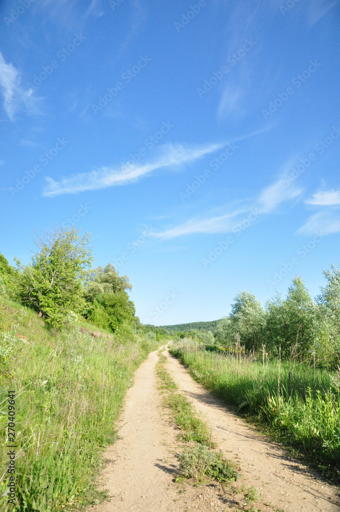 Countryside road on a sunny day Countryside road on a sunny day