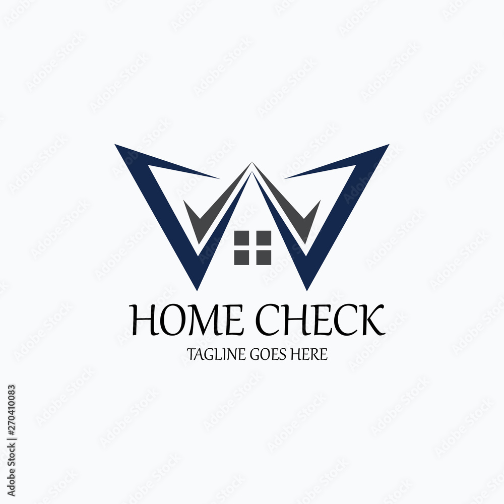 Home check logo design template. Vector illustration Home check logo design template. Vector illustration