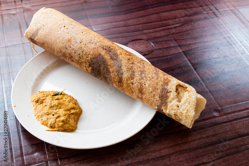 Thosai or tosai is popular indian food in Malaysia photo