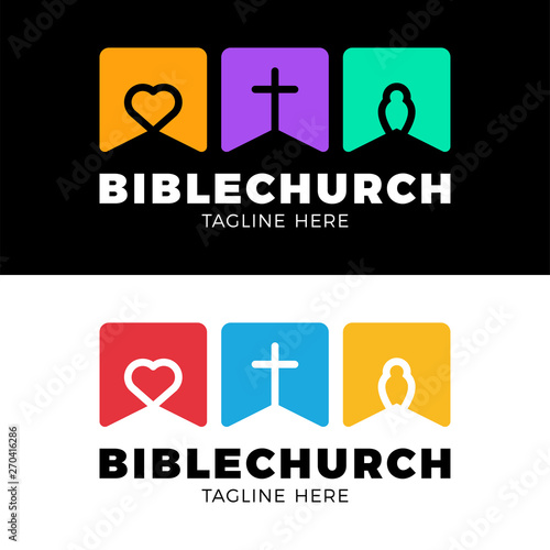 Template christian logo, emblem for school, college, seminary, church, organization