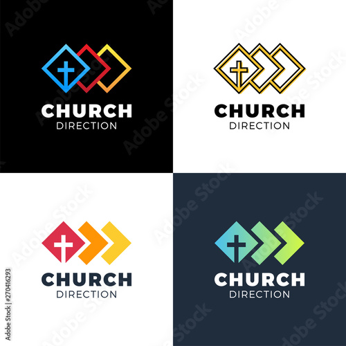 Template christian logo, emblem for school, college, seminary, church, organization