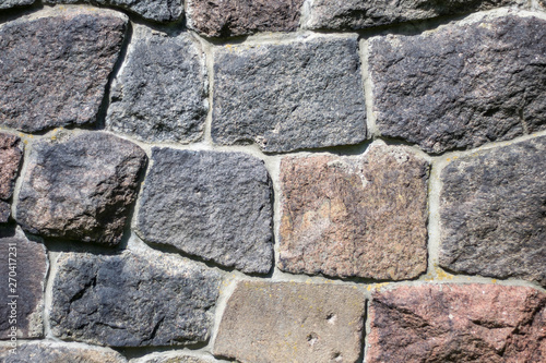 old stone boulder wall granite