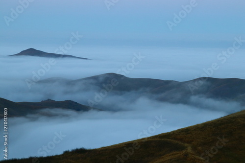 Foggy foothills 