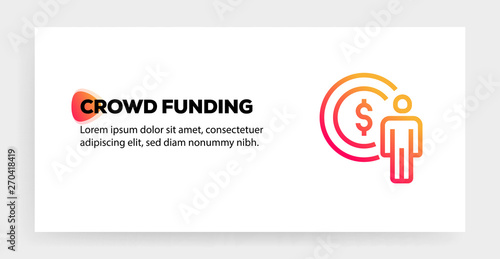 CROWD FUNDING ICON CONCEPT