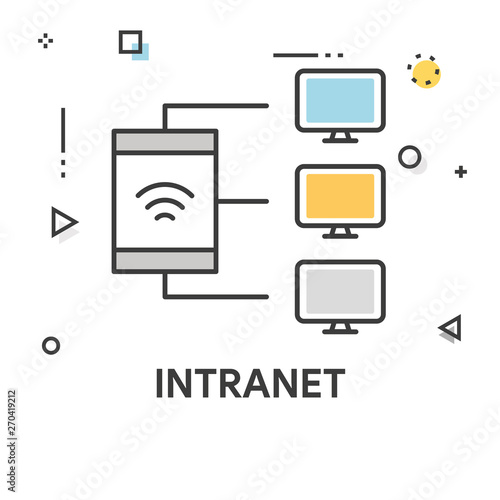 Intranet Colored Line Icon