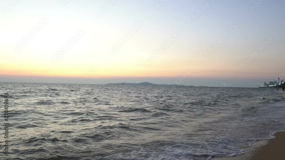 View of sea beach at thailand on sunset View of sea beach at thailand on sunset