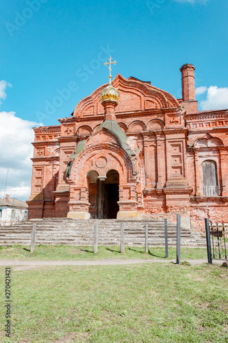 Beautiful Trinity cathedral in Yuryev-Polsky, Vladimir Region, Russia photo