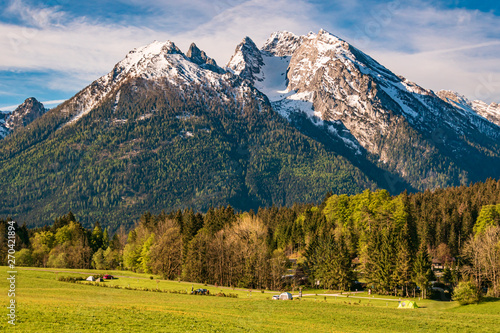 Beautiful alpine winter view at Ramsau - Bavaria - Germany