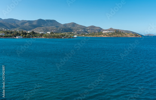 sea washing the island of Crete in Greece