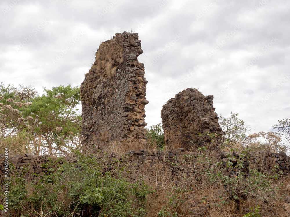 Half ruined castle of Cura Thumbs Up, North Ethiopia