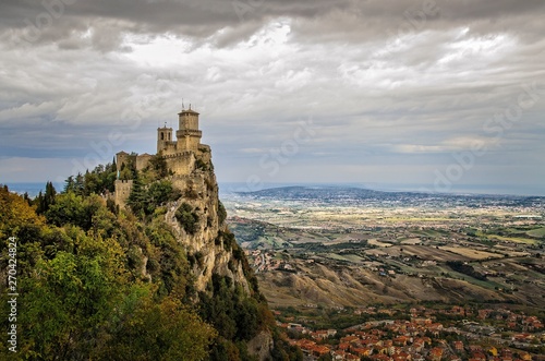 Fortress Guaita on Mount Titano is the most famous tower of San Marino.