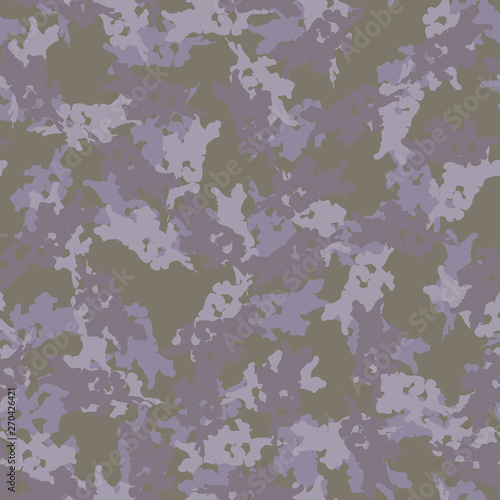 Urban UFO camouflage of various shades of grey, green, violet and pink colors