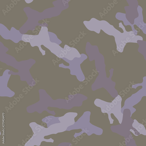 Urban UFO camouflage of various shades of grey, green, violet and pink colors