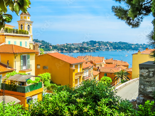 Tableau sur toile Landscape of the Cote d'Azur, Villefranche-sur-Mer, France