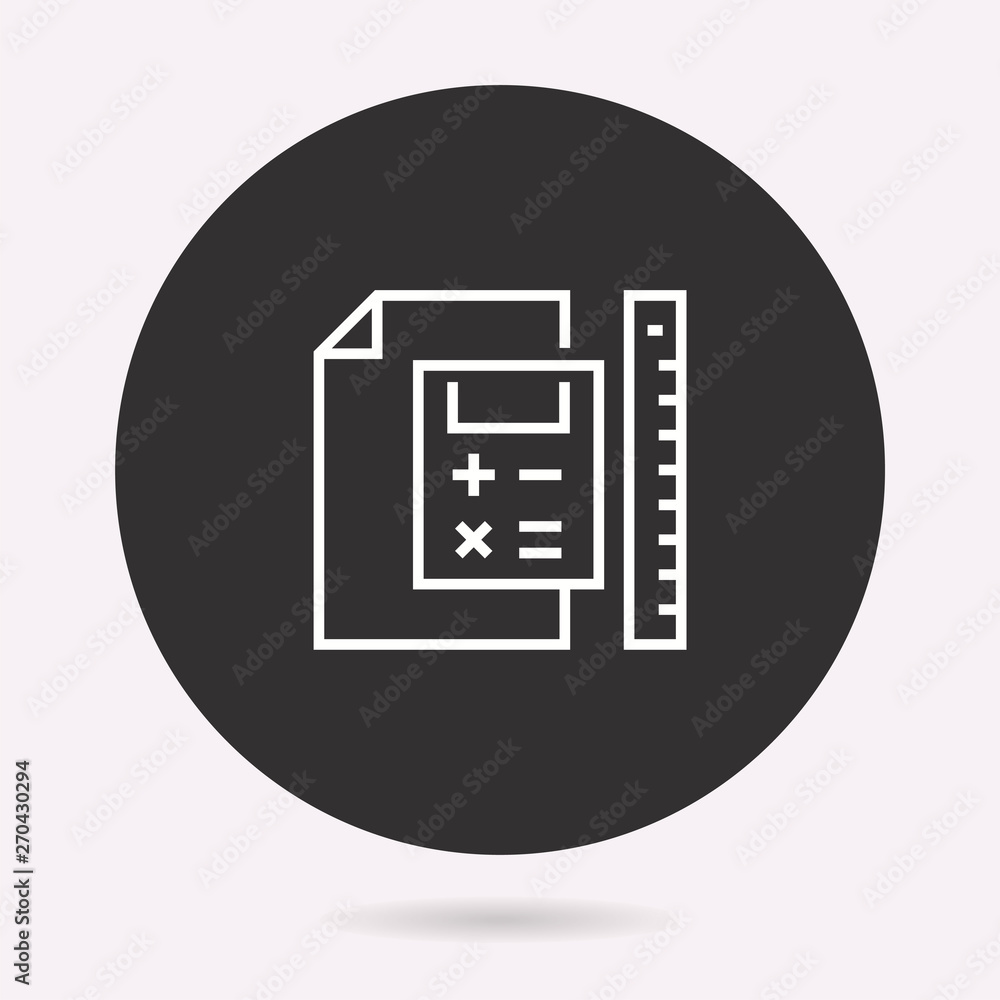 Mathematics - vector icon. Illustration isolated. Simple pictogram. Mathematics - vector icon. Illustration isolated. Simple pictogram.