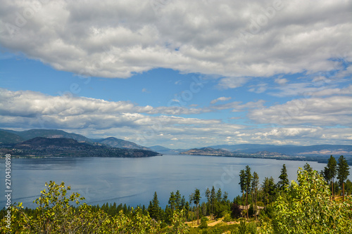 Beautiful view of Okanagan lake on summer day
