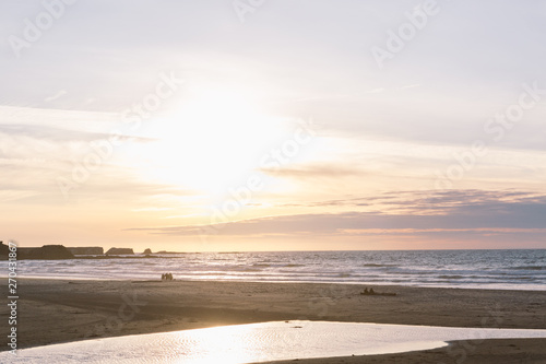 Beatiful sunset in the pacific coast of California